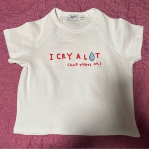 I cry a lot baby tee